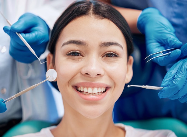 dental patient smiling